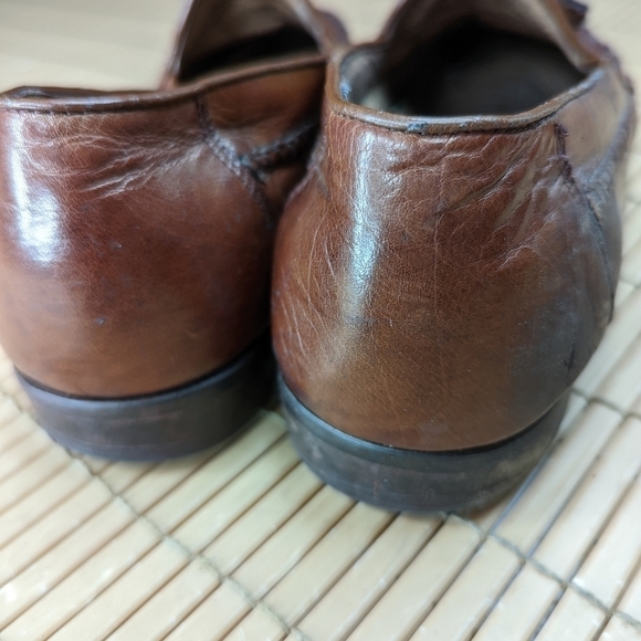 Stacy Adams Men\'s Size 9.5M Genuine Snake Skin Brown tassel Shoes Loafers. Right main image 6